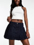 Фото #1 товара GUESS Originals co-ord pleated denim tennis skirt in dark wash