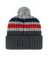Фото #2 товара Men's Gray St. Louis Cardinals Stack Cuffed Knit Hat with Pom
