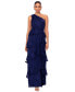Women's Tiered One-Shoulder Gown