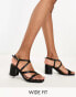 Фото #1 товара New Look Wide Fit strappy heeled sandal in black