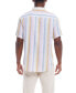 Men's Short Sleeve Stripe Linen Cotton Shirt