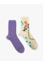 Фото #16 товара 2'li Çiçekli Soket Çorap Seti