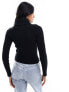 Hollister slim turtleneck jumper in black