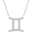 Фото #1 товара Wrapped diamond Zodiac Pendant Necklace (1/10 ct. t.w.) in 14K Yellow Gold or 14K White Gold
