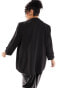 Фото #6 товара River Island Plus blazer with turn back sleeve in black