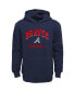 ფოტო #2 პროდუქტის Toddler Boys and Girls Navy, Gray Atlanta Braves Play-By-Play Pullover Fleece Hoodie and Pants Set