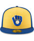 Фото #2 товара Men's Yellow Milwaukee Brewers Cooperstown Collection Wool 59FIFTY Fitted Hat