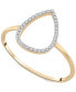 ფოტო #1 პროდუქტის Diamond Open Teardrop Ring (1/20 ct. t.w.) in 10k Gold, Created for Macy's
