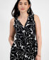 Petite Printed Tie-Waist Sleeveless Jumpsuit, Created for Macy's