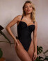 Фото #1 товара Wolf & Whistle X Emily Hughes Fuller Bust swimsuit in black