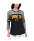 Фото #1 товара Women's Black Boston Bruins Play The Game 3/4-Sleeve T-shirt