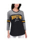 Women's Black Boston Bruins Play The Game 3/4-Sleeve T-shirt Черный, L - фото #1