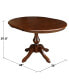 36" Round Top Pedestal Table with 12" Leaf