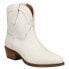 Фото #2 товара Dingo Saguaro Snip Toe Pull On Cowboy Booties Womens White Casual Boots DI825-WH