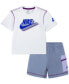 Фото #1 товара Toddler Boys Reimagine T-Shirt & French Terry Cargo Shorts, 2 Piece Set