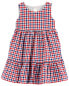 Toddler Plaid Tiered Dress 3T