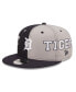 ფოტო #1 პროდუქტის Men's Navy, Gray Detroit Tigers Team Split 9FIFTY Snapback Hat