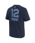 ფოტო #2 პროდუქტის Big Boys Ja Morant Navy Memphis Grizzlies Icon Name and Number T-shirt