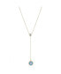 Фото #1 товара Unwritten gold Flash Plated Crystal Evil Eye Lariat Necklace