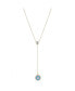 ფოტო #1 პროდუქტის Gold Flash Plated Crystal Evil Eye Lariat Necklace