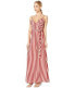 Фото #3 товара Flynn Skye 247695 Womens Striped V-Neck Wrap Dress Ruby Slipper Size Small