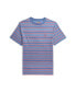 ფოტო #1 პროდუქტის Big Boy Striped Cotton Jersey Tee