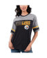 ფოტო #1 პროდუქტის Women's Black Pittsburgh Steelers Track T-shirt