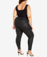 ფოტო #6 პროდუქტის Plus Size Nina Faux Leather Pants
