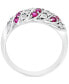 ფოტო #3 პროდუქტის Sapphire (3/8 ct. t.w.) & Diamond (1/20 ct. t.w.) Statement Ring in Sterling Silver (Also in Ruby & Emerald)