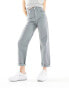 Фото #5 товара Pull&Bear paperbag waist Mom jean in grey