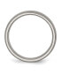 ფოტო #2 პროდუქტის Titanium Stone Finish Half Round Wedding Band Ring