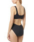 Фото #2 товара Women's Zip-Trim Cutout One-Piece Swimsuit