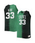 Фото #2 товара Men's Larry Bird Black and Kelly Green Boston Celtics Profile Tie-Dye Player Tank Top