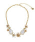 Фото #1 товара Betsey Johnson faux Stone Starfish Flower Bib Necklace