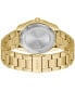 ფოტო #3 პროდუქტის Men's Bright Quartz Ionic Plated Thin Gold-Tone Steel Watch 42mm