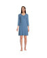 Women's Pointelle Rib 3/4 Sleeve Knee Length Nightgown