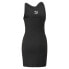 Puma Classics Ribbed Sleeveless T-Shirt Dress Womens Black Casual 53807901