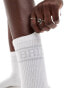 Six Stories Bride socks in white and silver