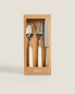 Cutlery set with rectangular handle