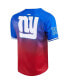 Men's Royal, Red New York Giants Ombre Mesh Button-Up Shirt