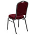 Фото #2 товара Hercules Series Crown Back Stacking Banquet Chair In Burgundy Fabric - Silver Vein Frame
