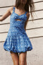 Фото #2 товара Мини-платье с ажурной вышивкой ZARA
