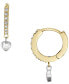 ფოტო #1 პროდუქტის Sadie Tokens of Affection Clear Glass Two-Tone Hoop Earrings