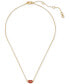 Фото #1 товара kate spade new york gold-Tone Crystal Lip Pendant Necklace, 16" + 3" extender
