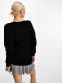 Фото #3 товара Object v neck jumper in black