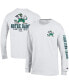 ფოტო #2 პროდუქტის Men's White Notre Dame Fighting Irish Team Stack 3-Hit Long Sleeve T-shirt