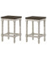 Фото #1 товара Hollia Farmhouse 2 Piece Solid Wood Counter Height Stools Set