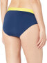 Seafolly 237327 Womens Retro V Front Bikini Bottom Swimsuit Loop Blue Size 12 US