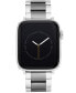 Фото #1 товара Men's Silver-Tone and Gunmetal Stainless Steel Link Band Compatible with 42mm, 44mm, 45mm, Ultra, Ultra2 Apple Watch