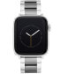 ფოტო #1 პროდუქტის Men's Silver-Tone and Gunmetal Stainless Steel Link Band Compatible with 42mm, 44mm, 45mm, Ultra, Ultra2 Apple Watch